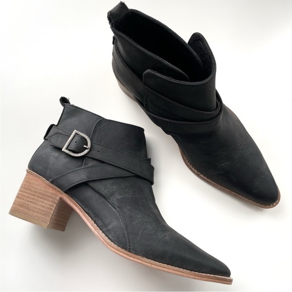 Free People Back Loop Ankle Boot in Black - Picture 2 of 14